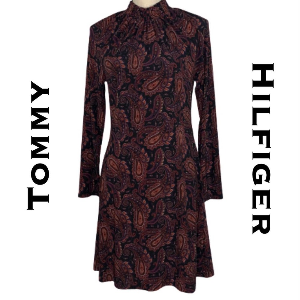 Tommy Hilfiger Paisley Dress - Black and Brown